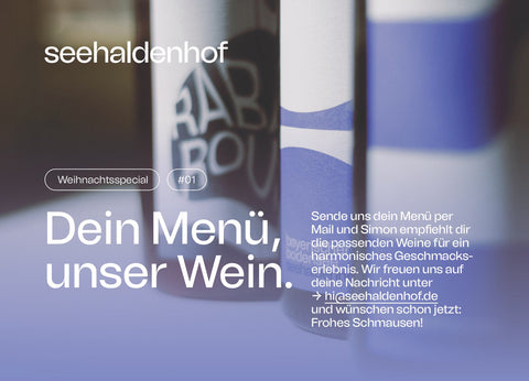 Weihnachtsspecial - Dein Menü, unser Wein